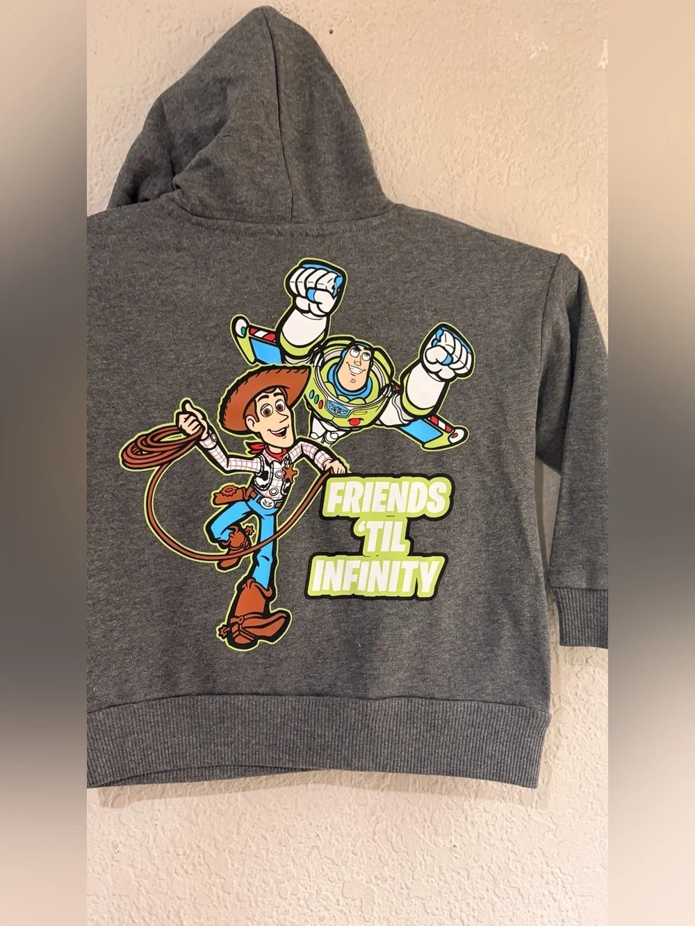 Disney Pixar Toy Story Grey Hoodie & Jogger Set - Buzz & Woody Graphics 4T